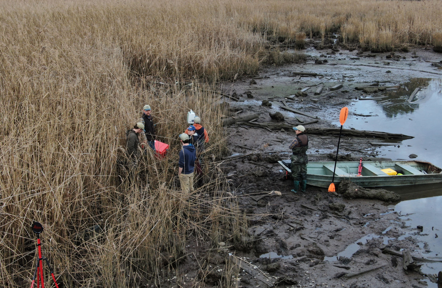 Archaeologists along the Nansemond River